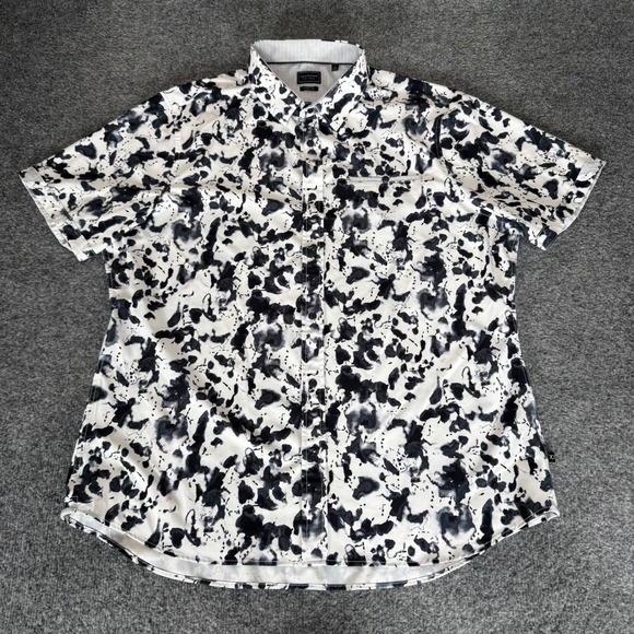 7 Diamonds Other - 7 Diamonds Shirt Mens XL Geometric Short Sleeve Button Up 4 Way Stretch Casual